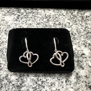 Kay Jewelers Double heart dangle earrings